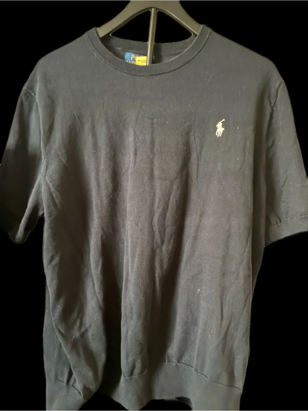 Polo by Ralph Lauren Black Short Sleeve Crewneck T-Shirt with White Pony